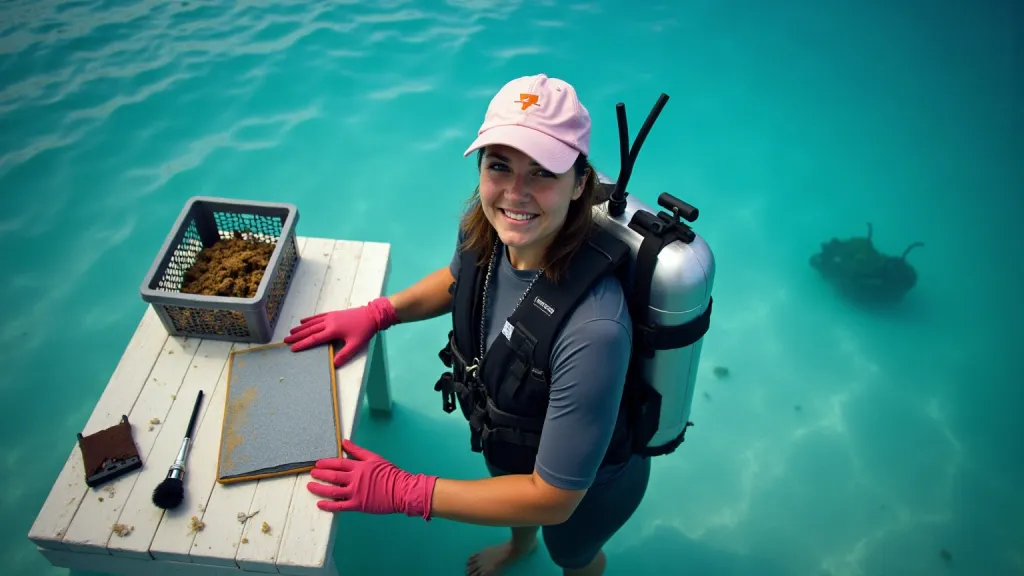 Coral Nursery Diver Portrait Reef Table