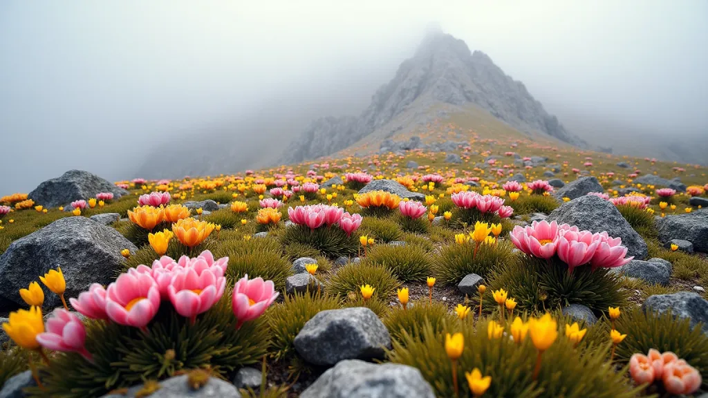 High Altitude Tundra Wildflower Meadow