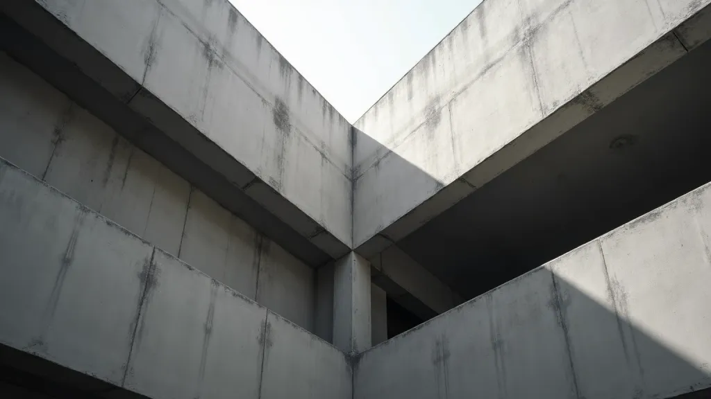 Architectural Brutalism Shadow Geometry Play