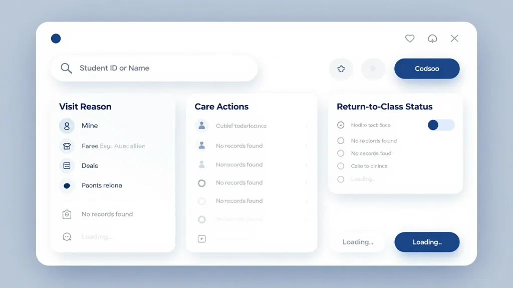 Registro de Visitas de la Enfermera Escolar: Aplicación para el Personal - Entrada de Atención