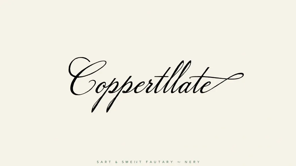 Calligraphic Copperplate Script Wedding Invitation