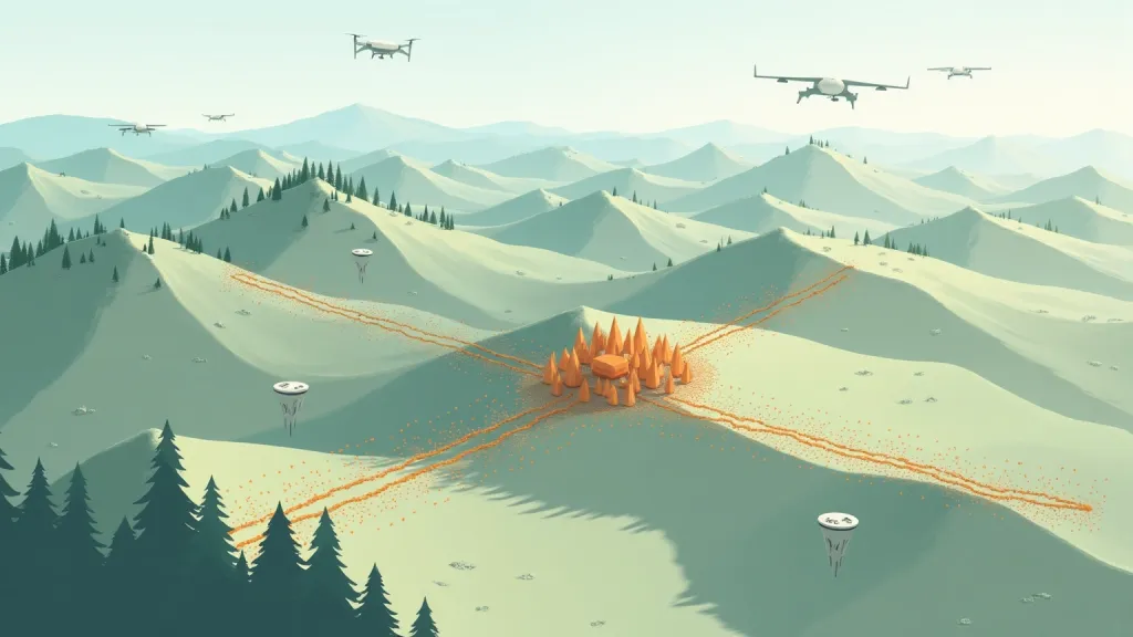 Drone Seed Capsule Reforestation Tech Aerial Deployment Diagram