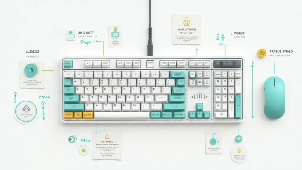 Digital Accessibility Keyboard Workplace Tech Inclusive Input Diagram