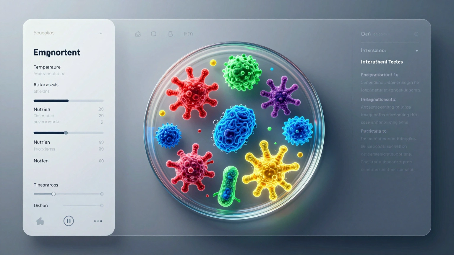 Microbial Ecosystem Simulation Educational Interface