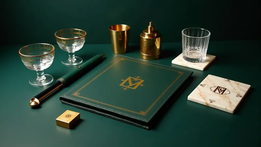 Tài sản thương hiệu quán bar cocktail phong cách Art Deco