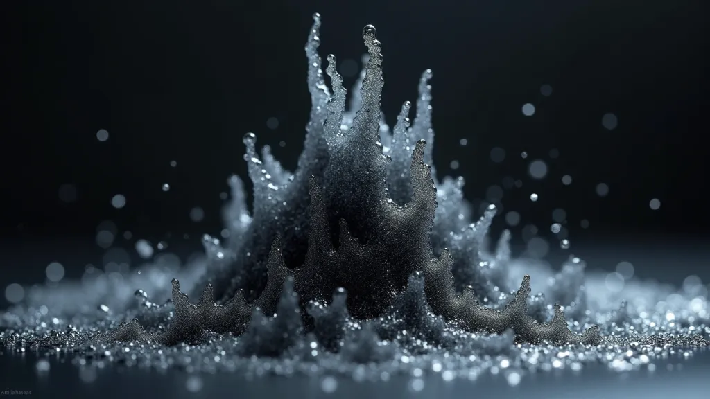 Ferrofluid Magnetic Spike Sculpture Dynamics