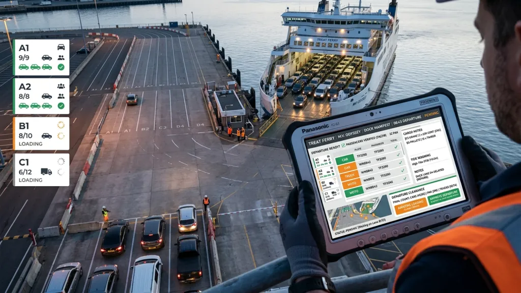 Ferry Boarding Operations Tablet App Dock Manifest