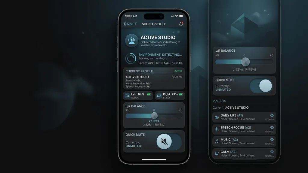 Hearing Aid Companion Mobile App Sound Profile
