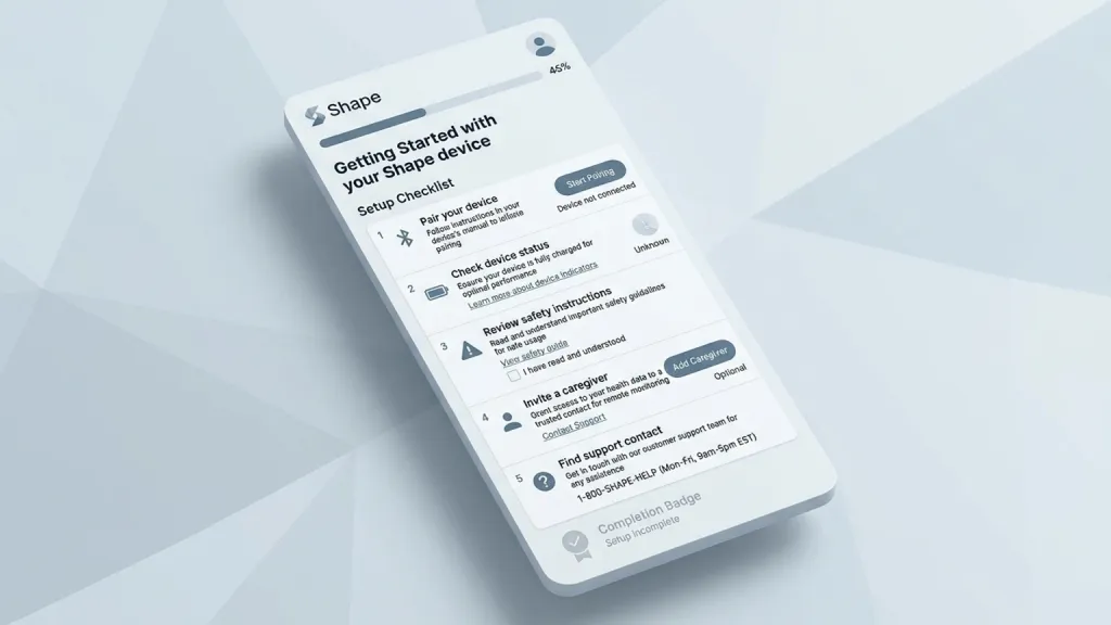 Medical Device Onboarding Companion App Setup Checklist