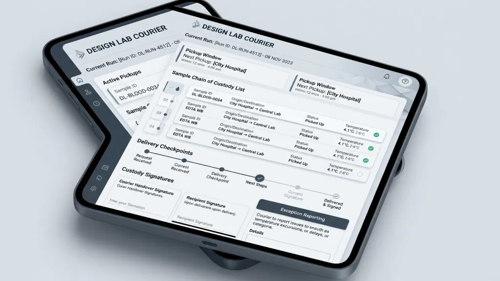 Lab Sample Courier Logistics App Chain Of Custody