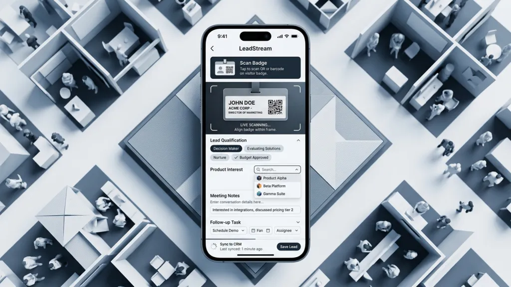 Trade Show Lead Scanner Mobile App Badge Capture