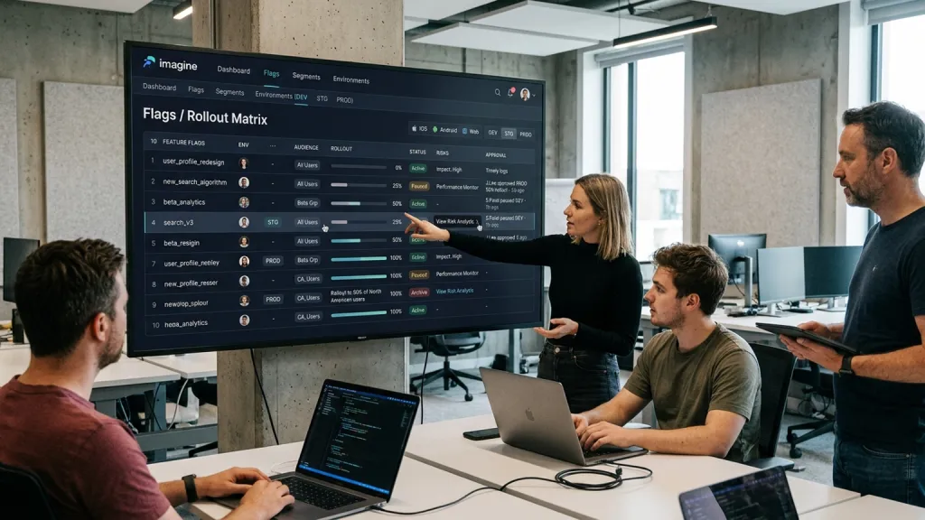 Feature Flag Management SaaS Console Rollout Matrix