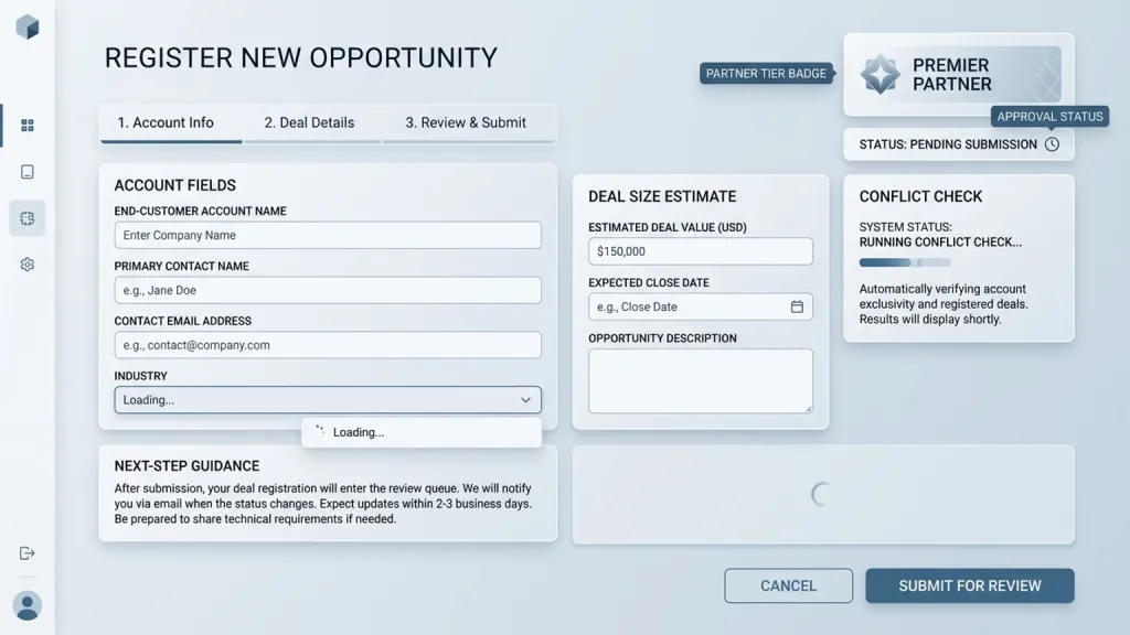 Partner Deal Registration Channel Portal Opportunity Form