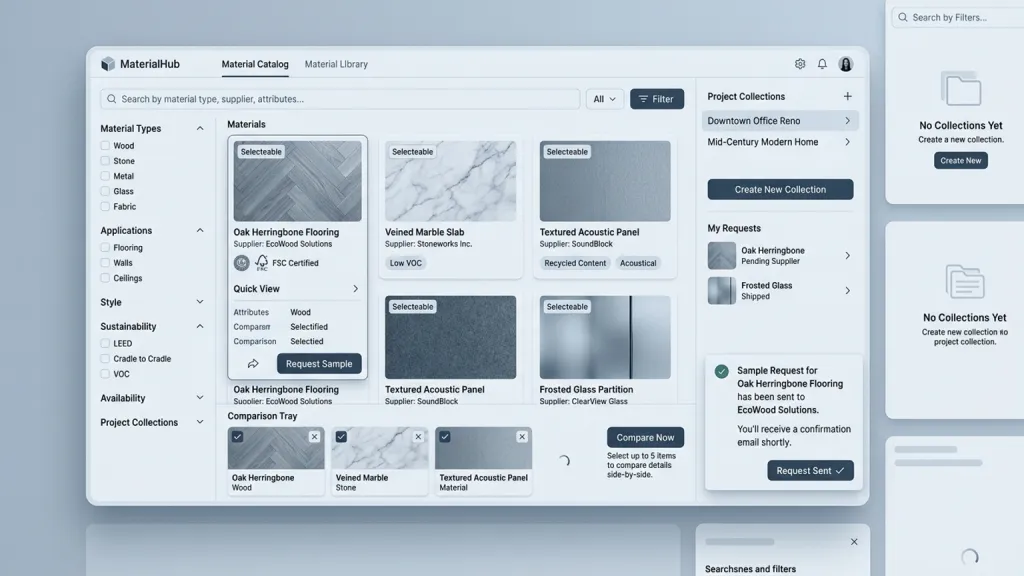 Architecture Material Library Design App Sample Catalog