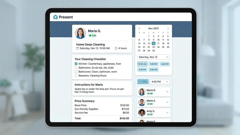 Home Cleaning Marketplace Booking App Cleaner Match
