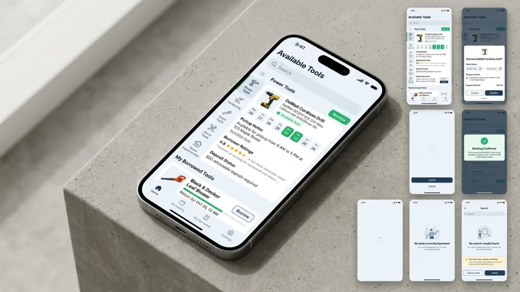 Neighborhood Tool Library Community App Lending Shelf