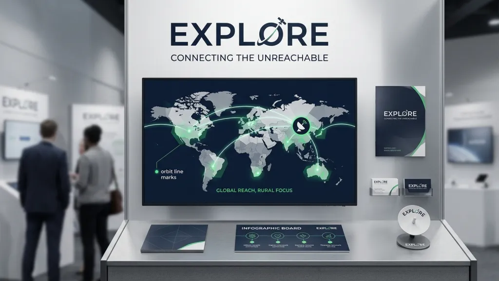 Satellite Internet Provider Corporate Branding Network Coverage Map