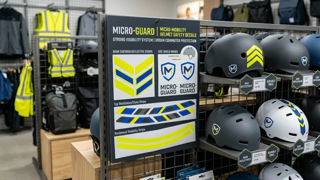 Micro Mobility Helmet Safety Branding Helmet Decal System