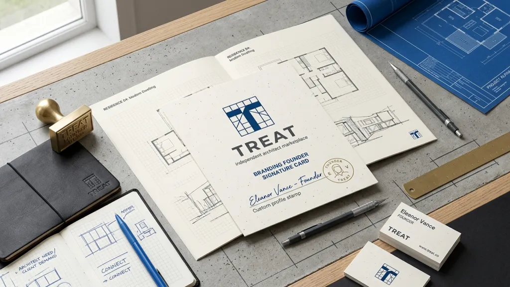 Independent Architect Marketplace Professional Branding Founder Signature Card