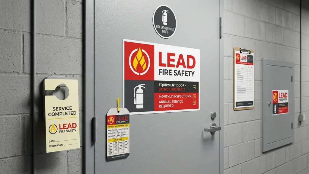 Fire Safety Installer Service Branding Safety Door Decal