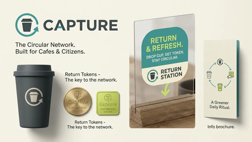 Reusable Cup Network Sustainable Branding Bottle Return Token