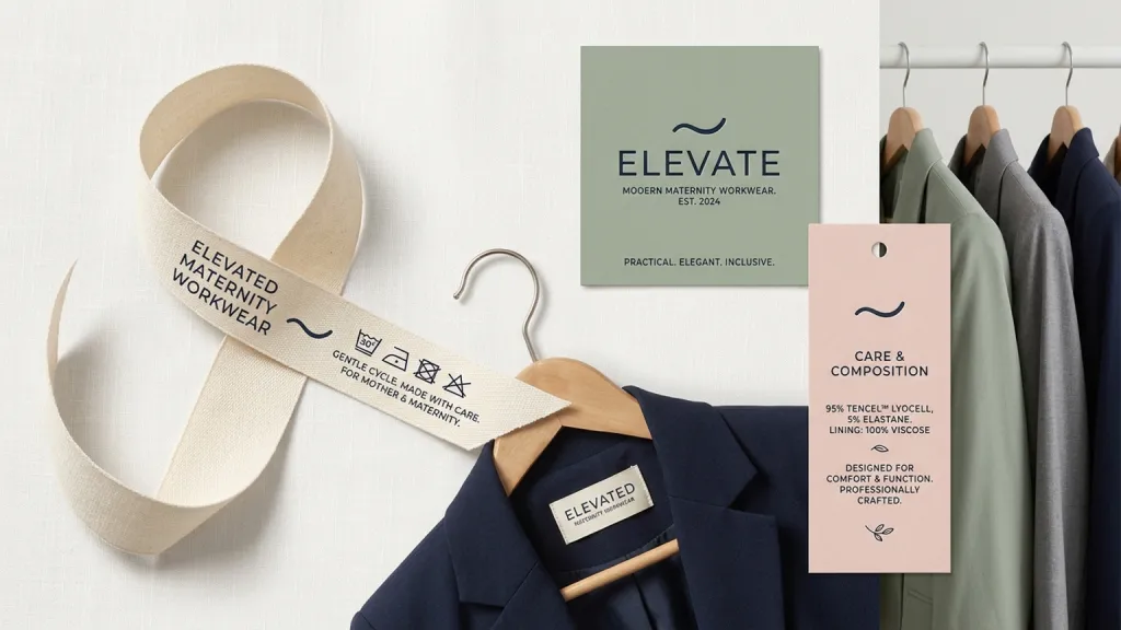 Maternity Workwear Brand Fashion Branding Care Label Ribbon