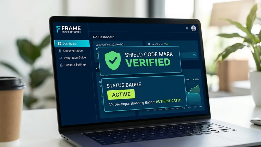 Fraud Detection API Developer Branding Badge Verification Screen