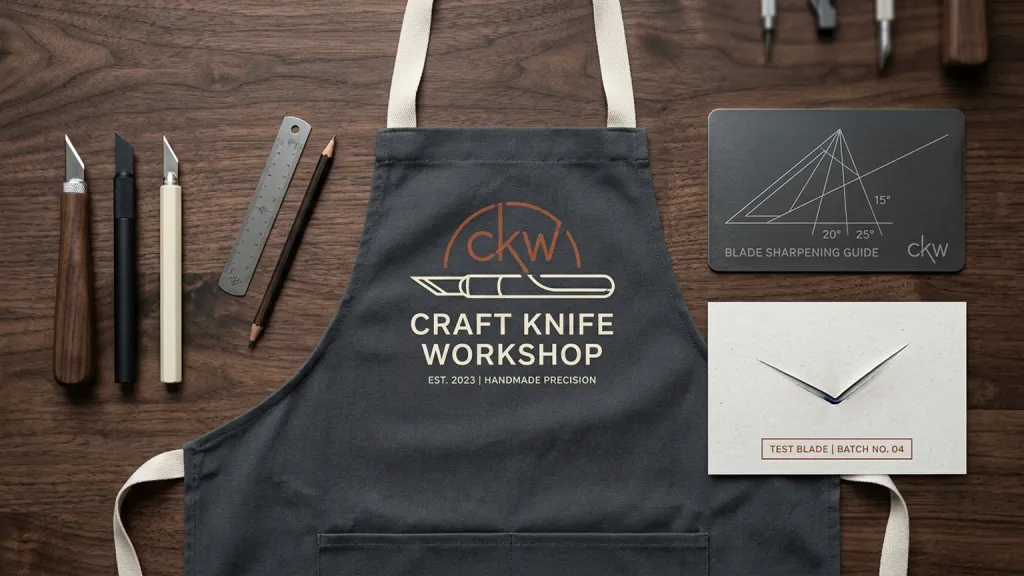 Craft Knife Workshop Maker Branding Workshop Apron Print