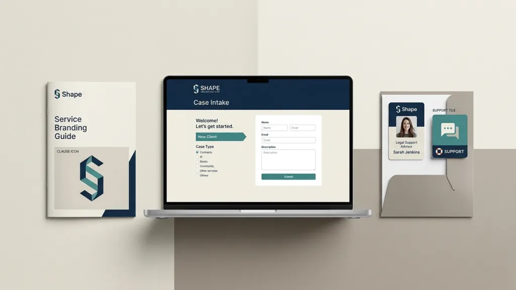 Freelance Legal Clinic Service Branding Case Intake Screen