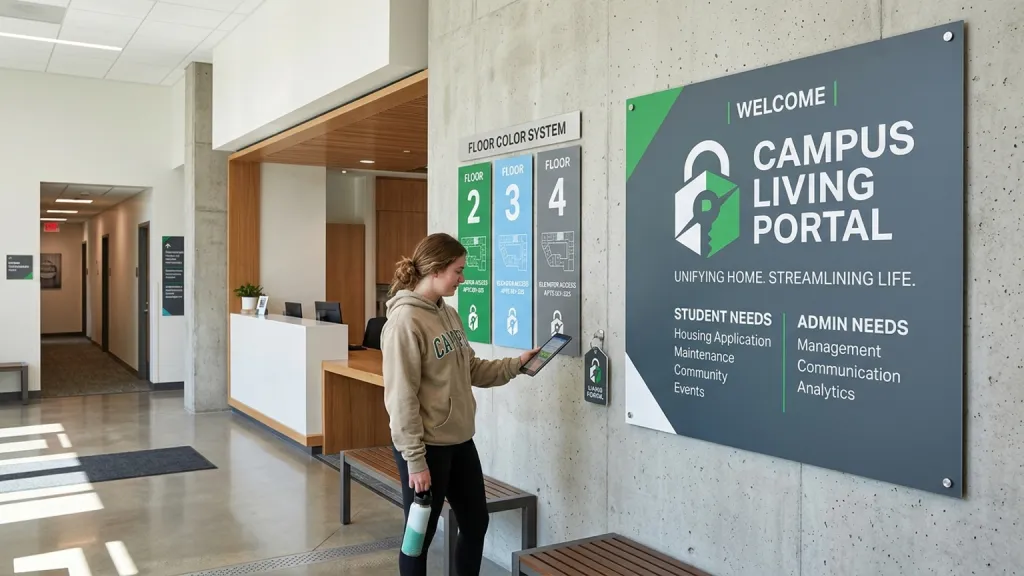 Campus Housing Portal Education Branding Welcome Wall Graphics