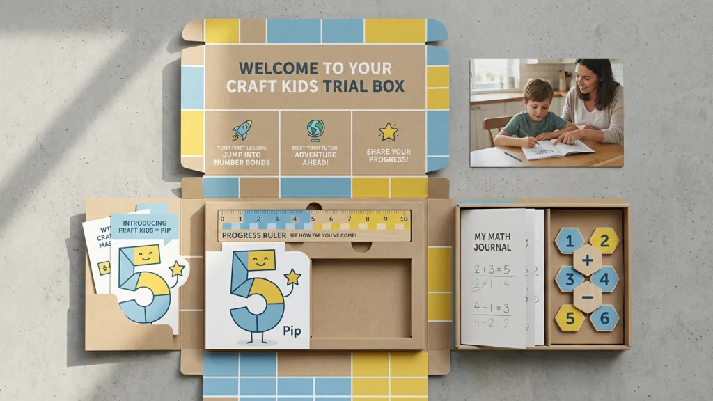 Kids Math Tutoring Education Branding Trial Box Insert