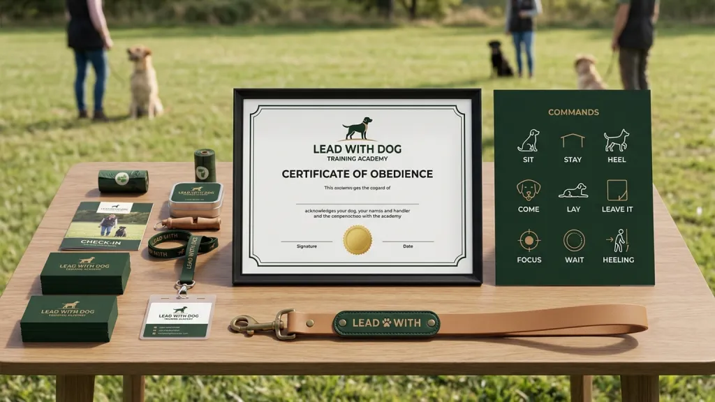 Dog Training Academy Pet Service Branding Obedience Certificate