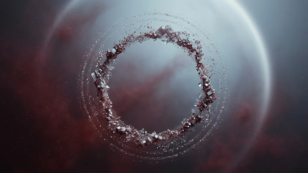 Garnet Mist Typography Backdrop Granular Moon Halo