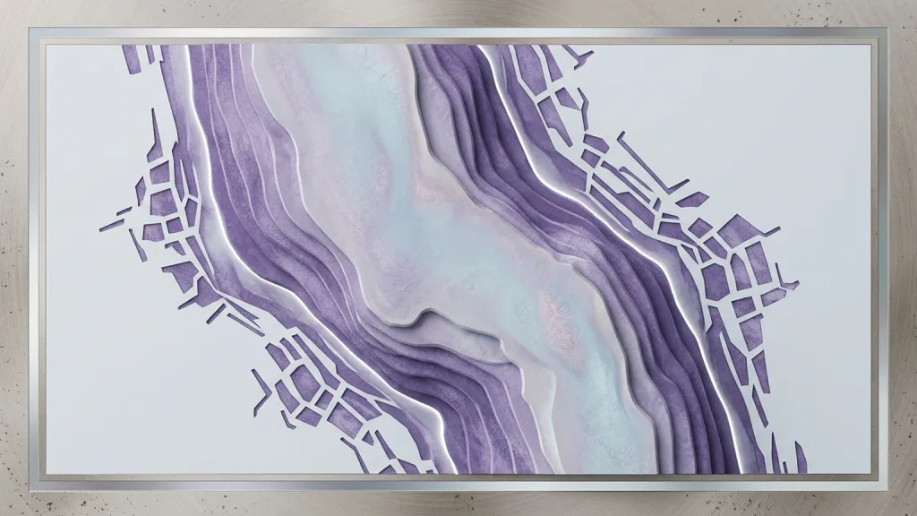 Violet Chalk Generative Poster Misty Opal Topography