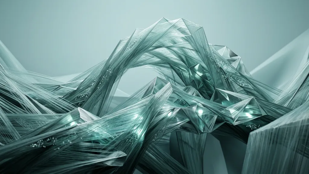 Ion Silk Luxury Scene Folded Jade Weather