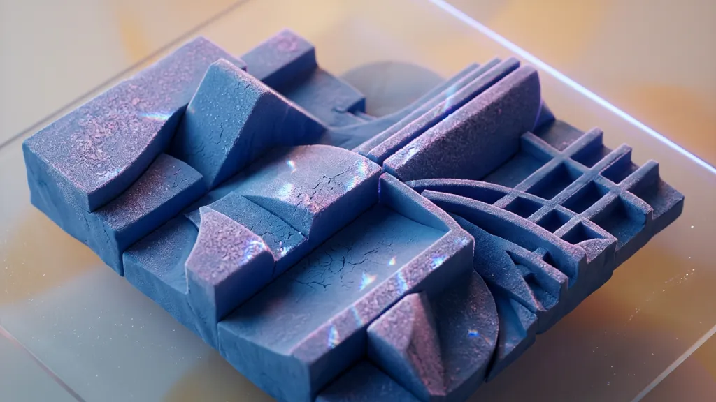Magenta Frost Poster Layout Blue Clay Diffraction