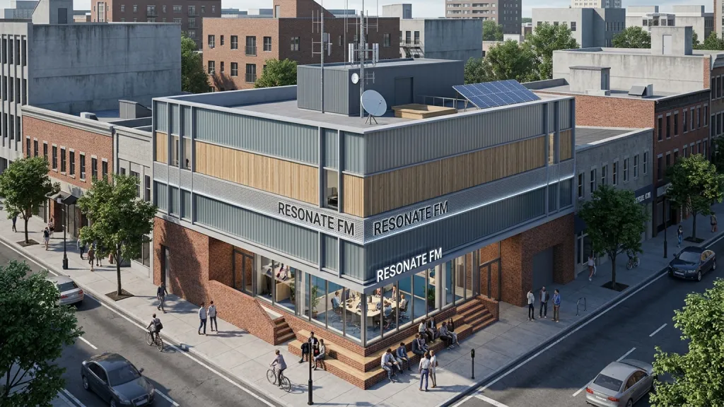 Community Radio Station Media Architecture Broadcast Studio Facade