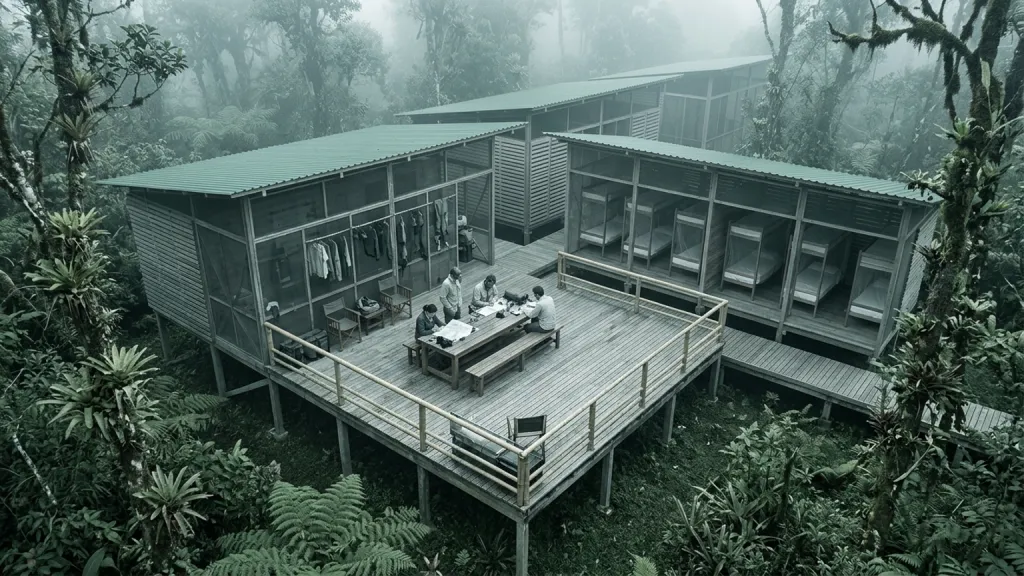 Cloud Forest Field Lodge Eco Field Architecture Mist Canopy Balcony