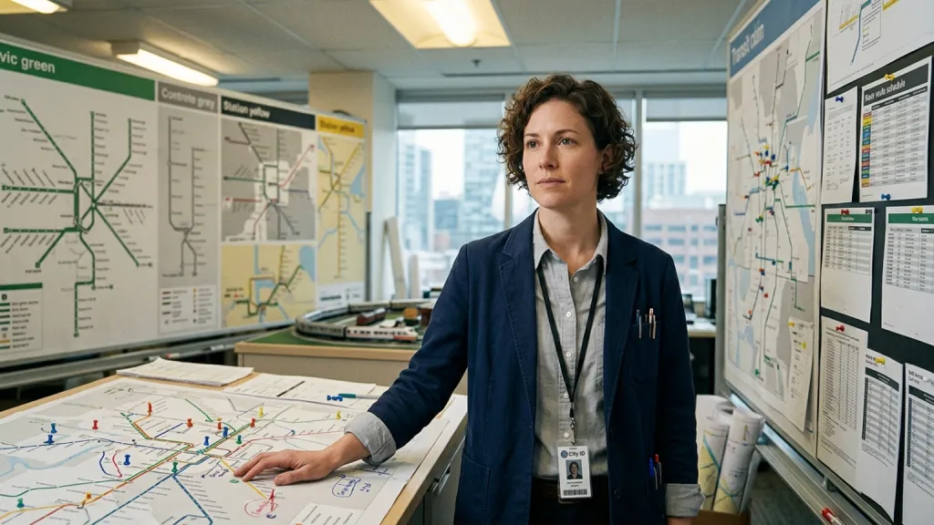 Urban Transit Planner Portrait Metro Map Room