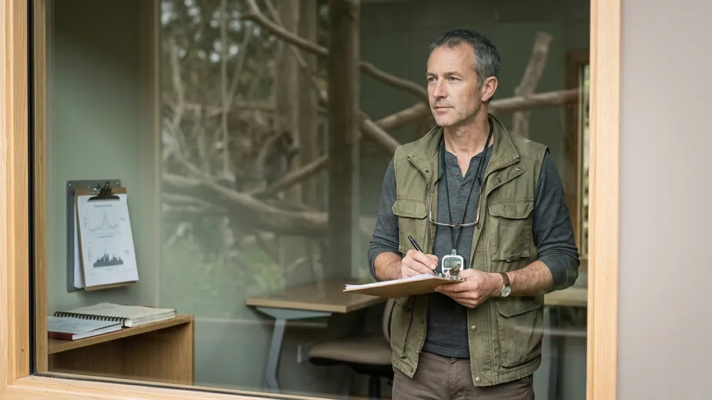Animal Behavior Scientist Portrait Observation Window