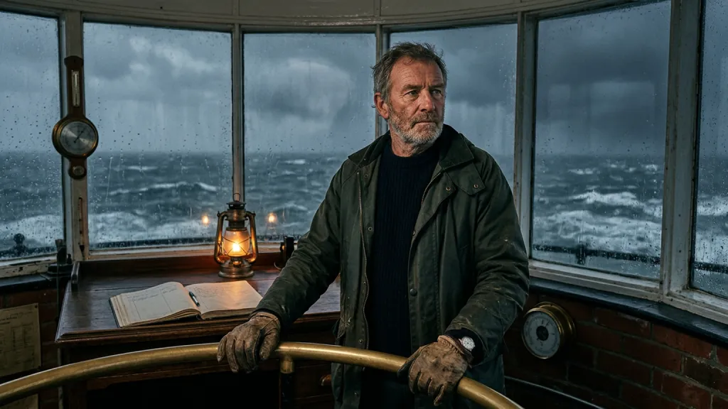 Lighthouse Keeper Portrait Storm Watch