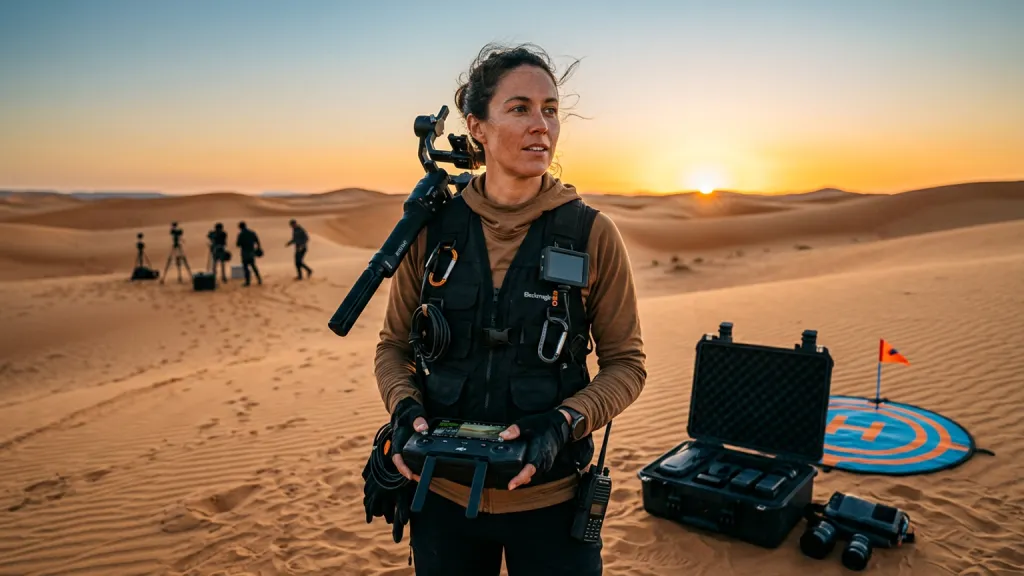 Drone Cinematographer Portrait Desert Launch