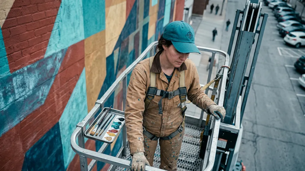 Street Mural Conservator Portrait Lift Platform