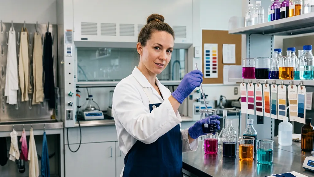 Textile Dye Chemist Portrait Color Lab