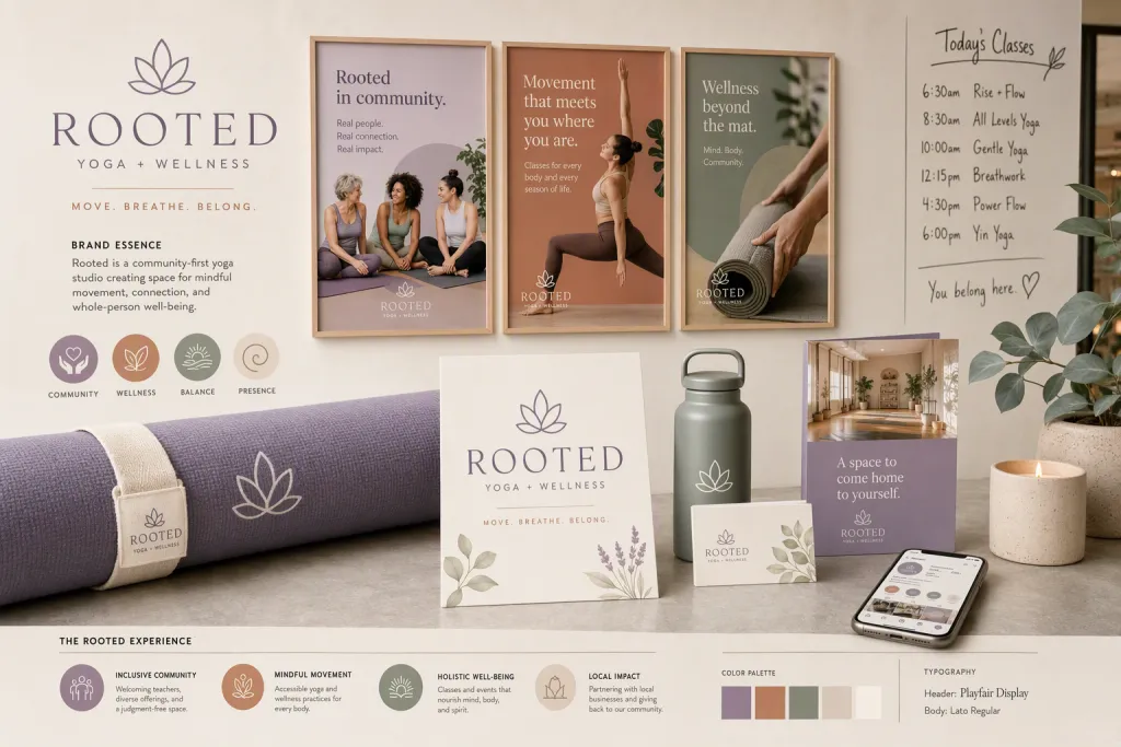 Community Yoga Studio Wellness-Branding Community Poster Series