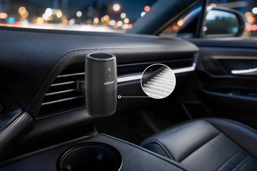 Creator Smart Car Air Purifier AI Image Brief für Automotive-Wellness