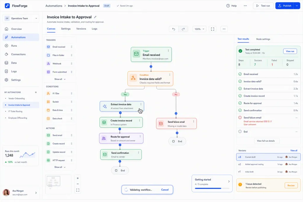 No Code Automation Builder SaaS Automation Canvas