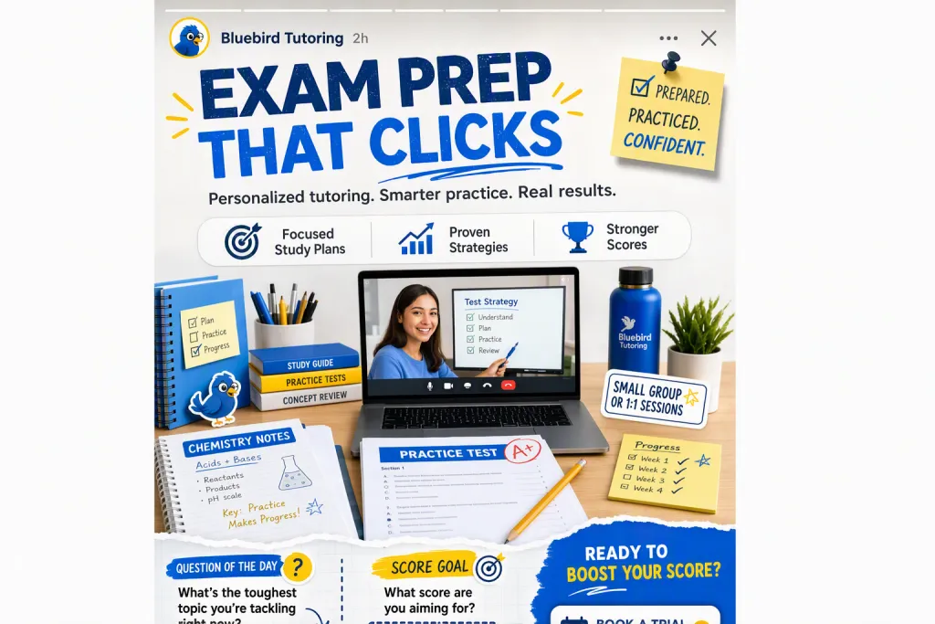 Modello di storia per preparazione all’esame di Bluebird Tutoring
