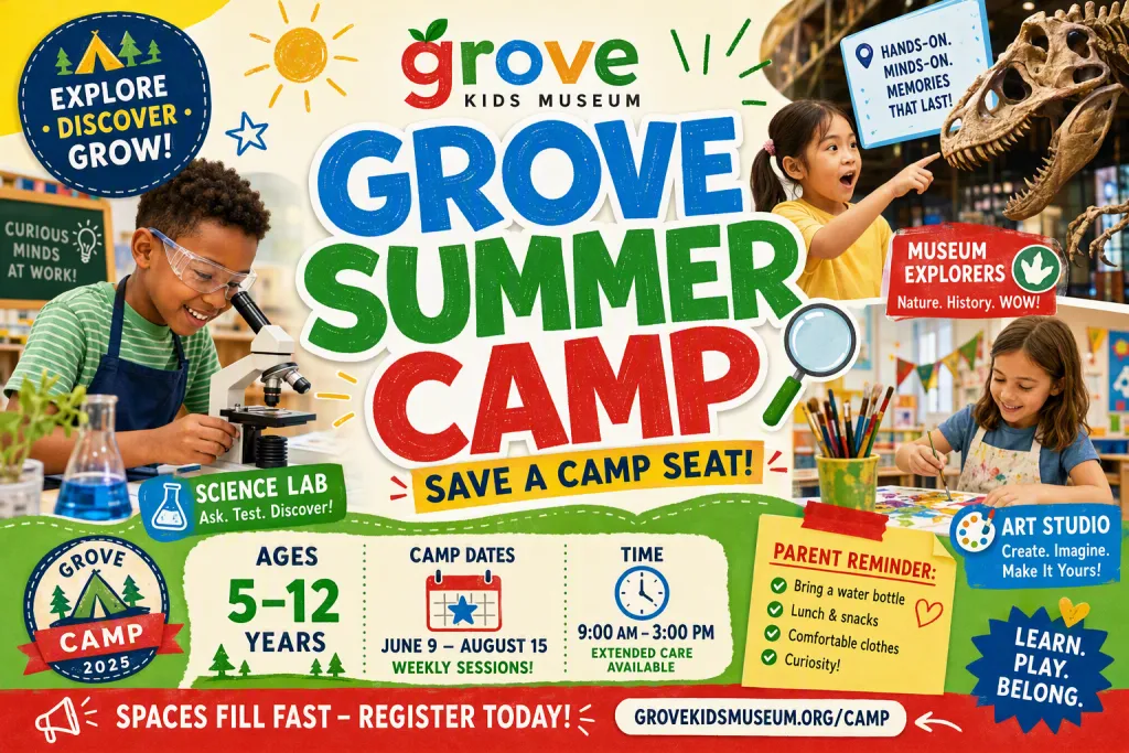 Grove Kids Museum 夏令营活动宣传