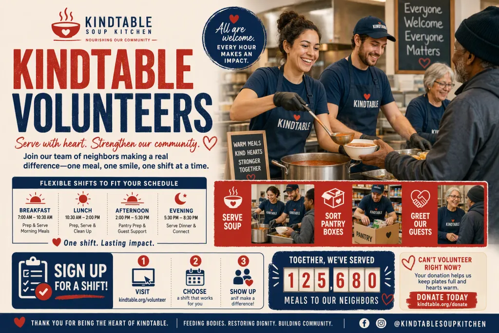 KindTable Çorba Evi Gönüllü Çağrısı Topluluk Seferberliği